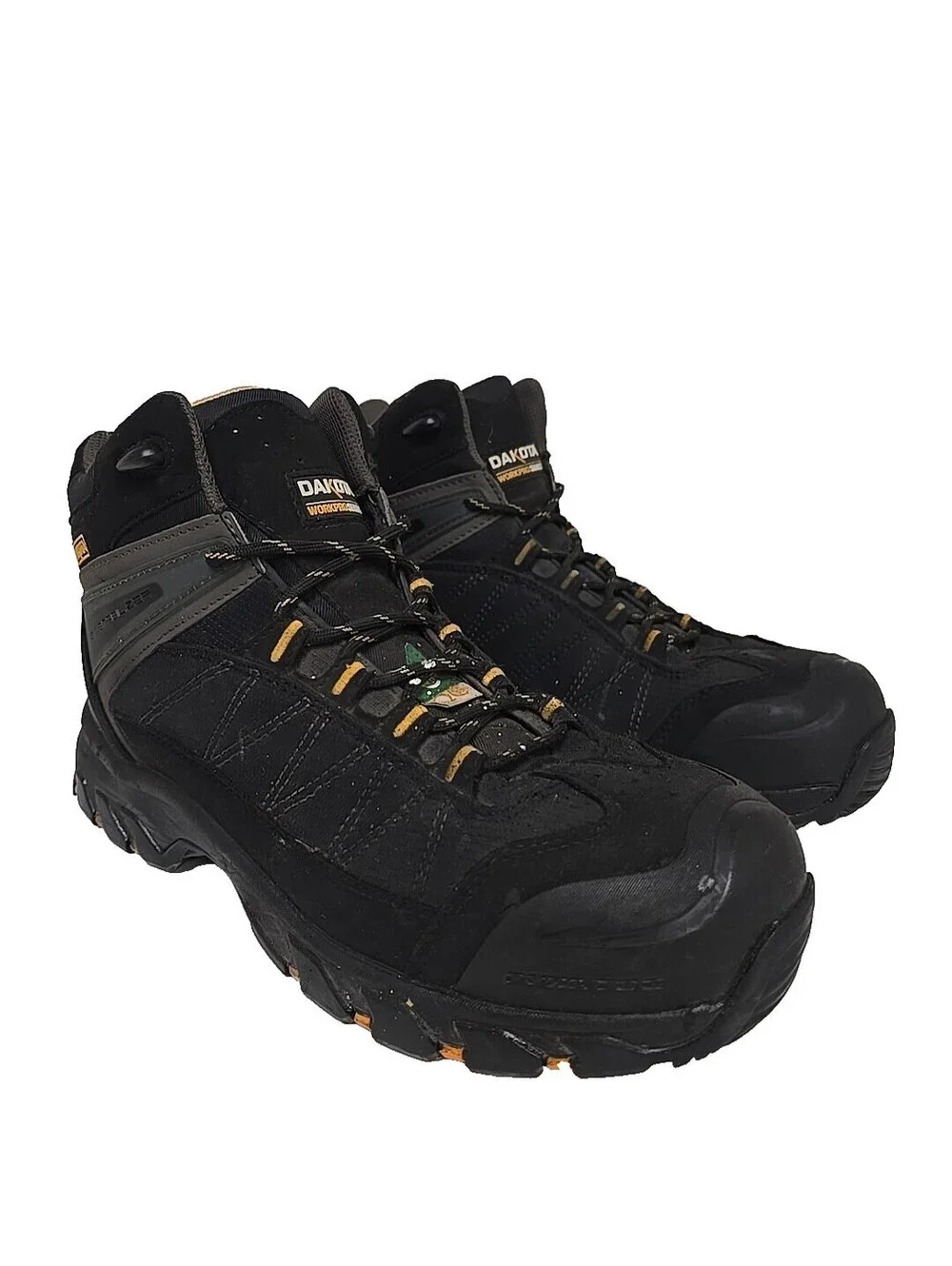 DAKOTA Mens Mid-Cut Quad Comfort Steel Toe CP Work Boot 26039MDQC-AS Black 12W/L
